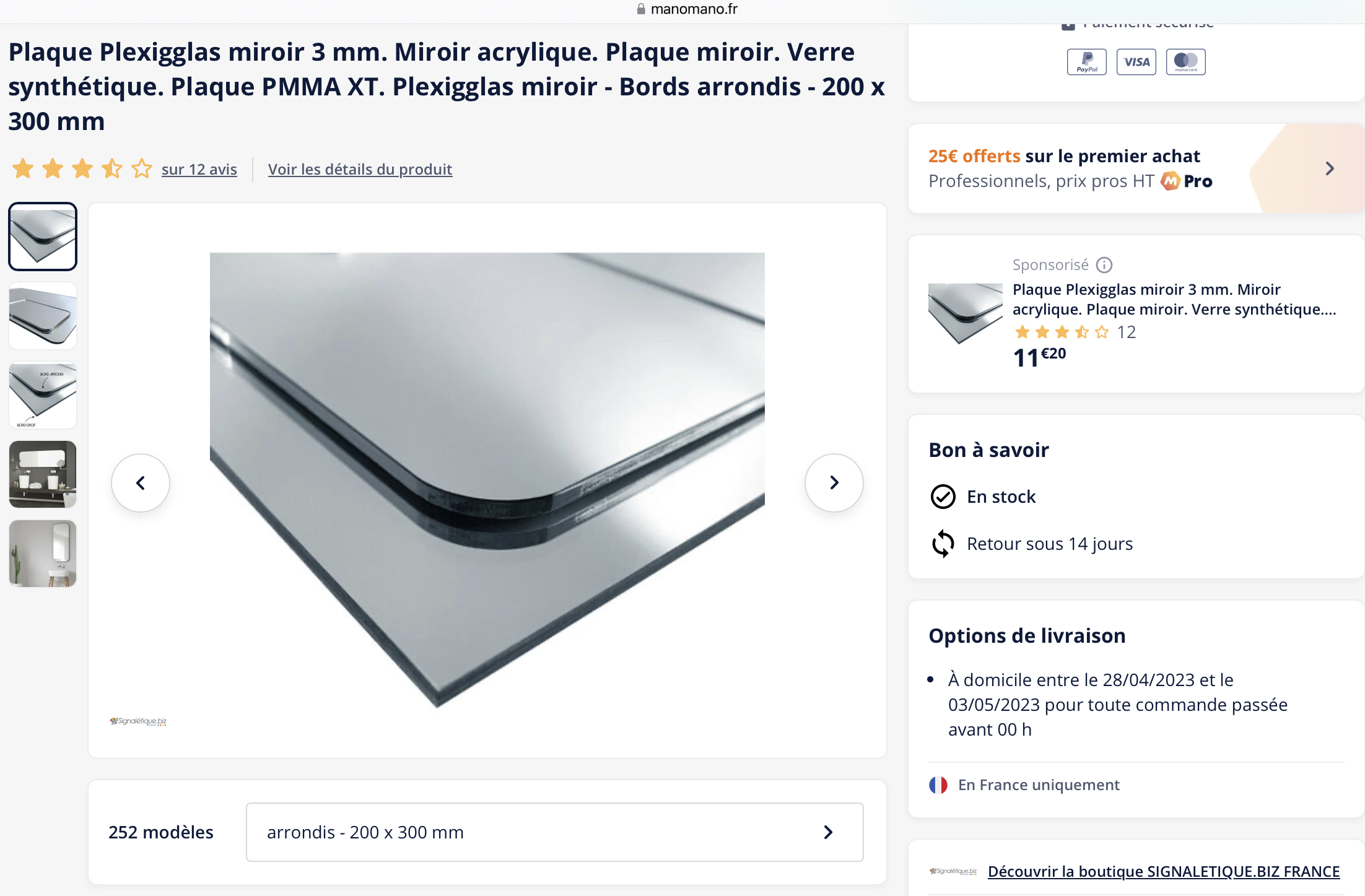 10- Et pour 15€ de plus j’ai le miroir à coller