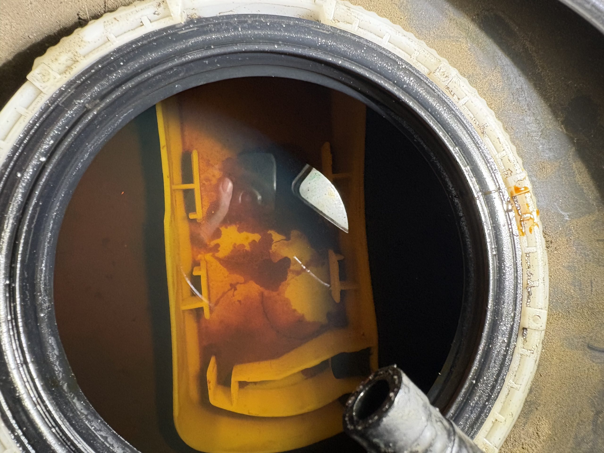 Des depots au fond du reservoir